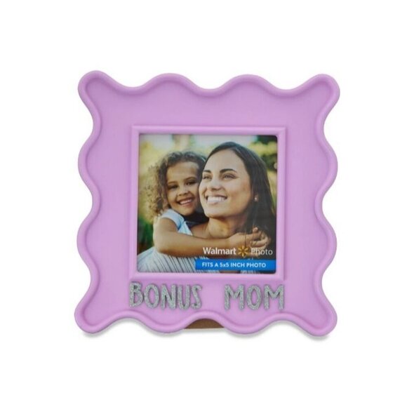 Bonus Mom Purple Wood Tabletop Picture Frame Mother's Day Birthday Gift - Picture 2 of 8